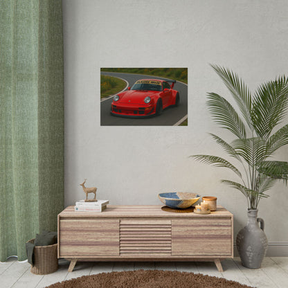 Red RWB Porsche 911 Poster