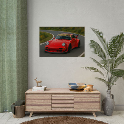Red RWB Porsche 911 Poster