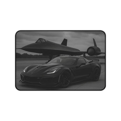 Black Corvette ZR1 And A Sr-72 Blackhawk Desk Pad