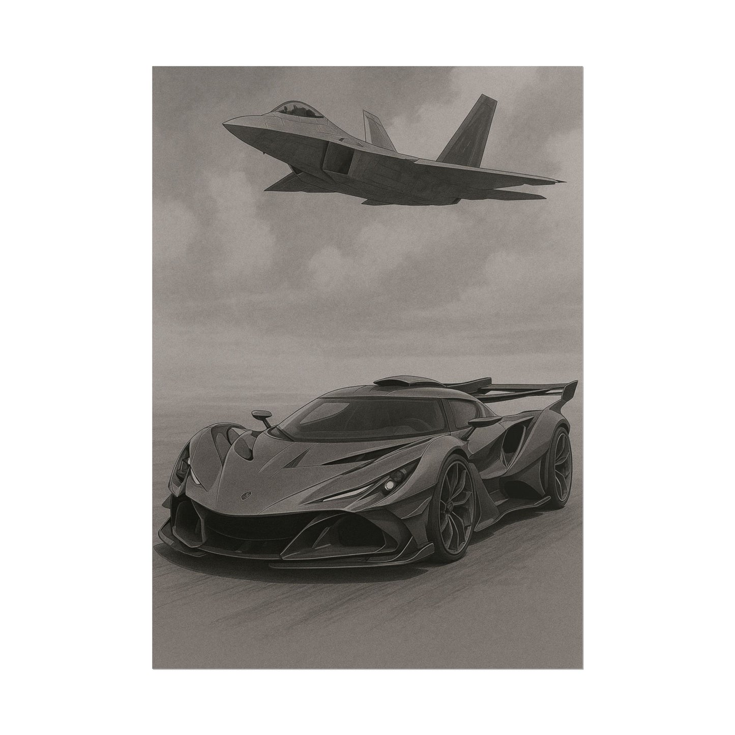 Grey Apollo IE And A F22 Raptor Poster