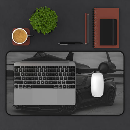 Black Corvette ZR1 And A Sr-72 Blackhawk Desk Pad