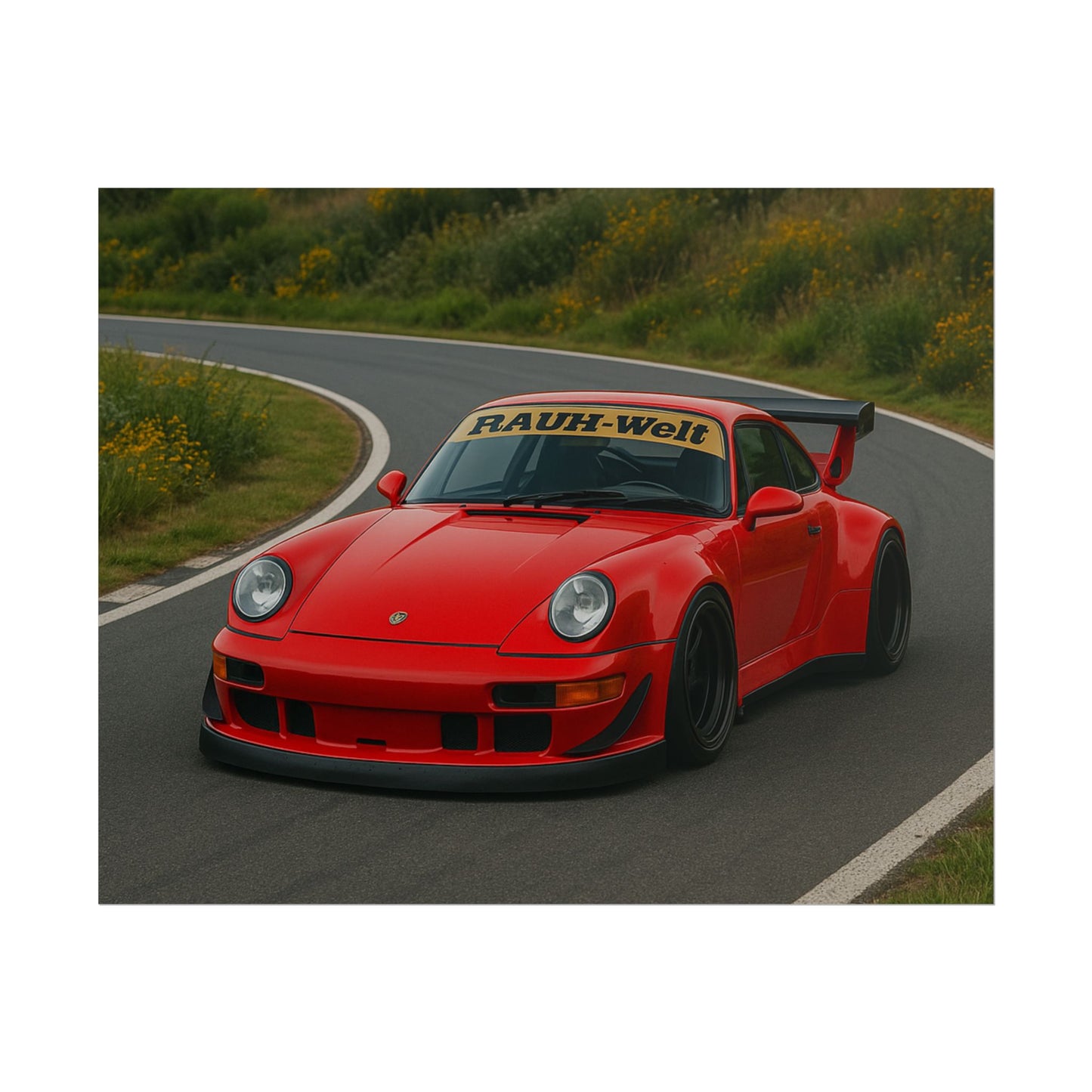 Red RWB Porsche 911 Poster