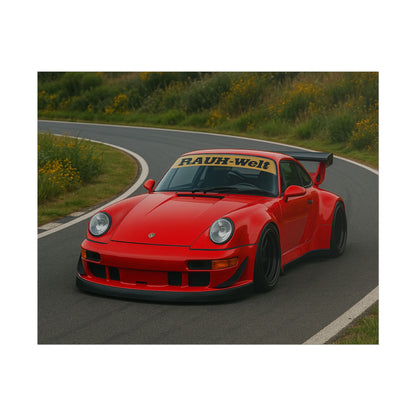 Red RWB Porsche 911 Poster