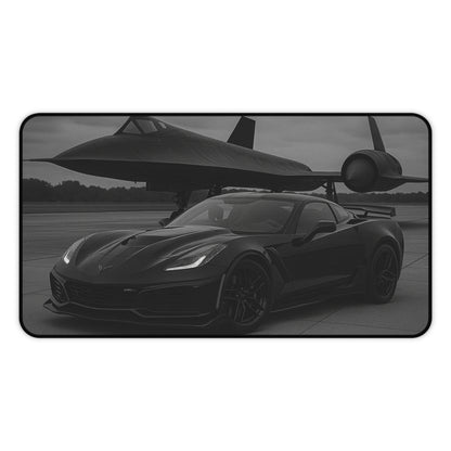 Black Corvette ZR1 And A Sr-72 Blackhawk Desk Pad