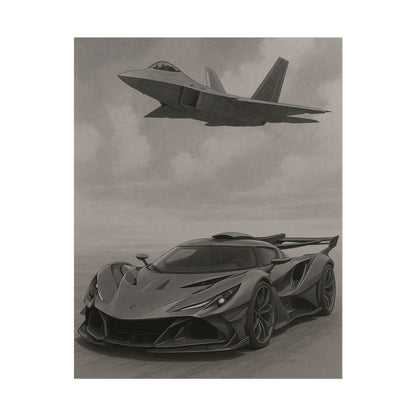 Grey Apollo IE And A F22 Raptor Poster