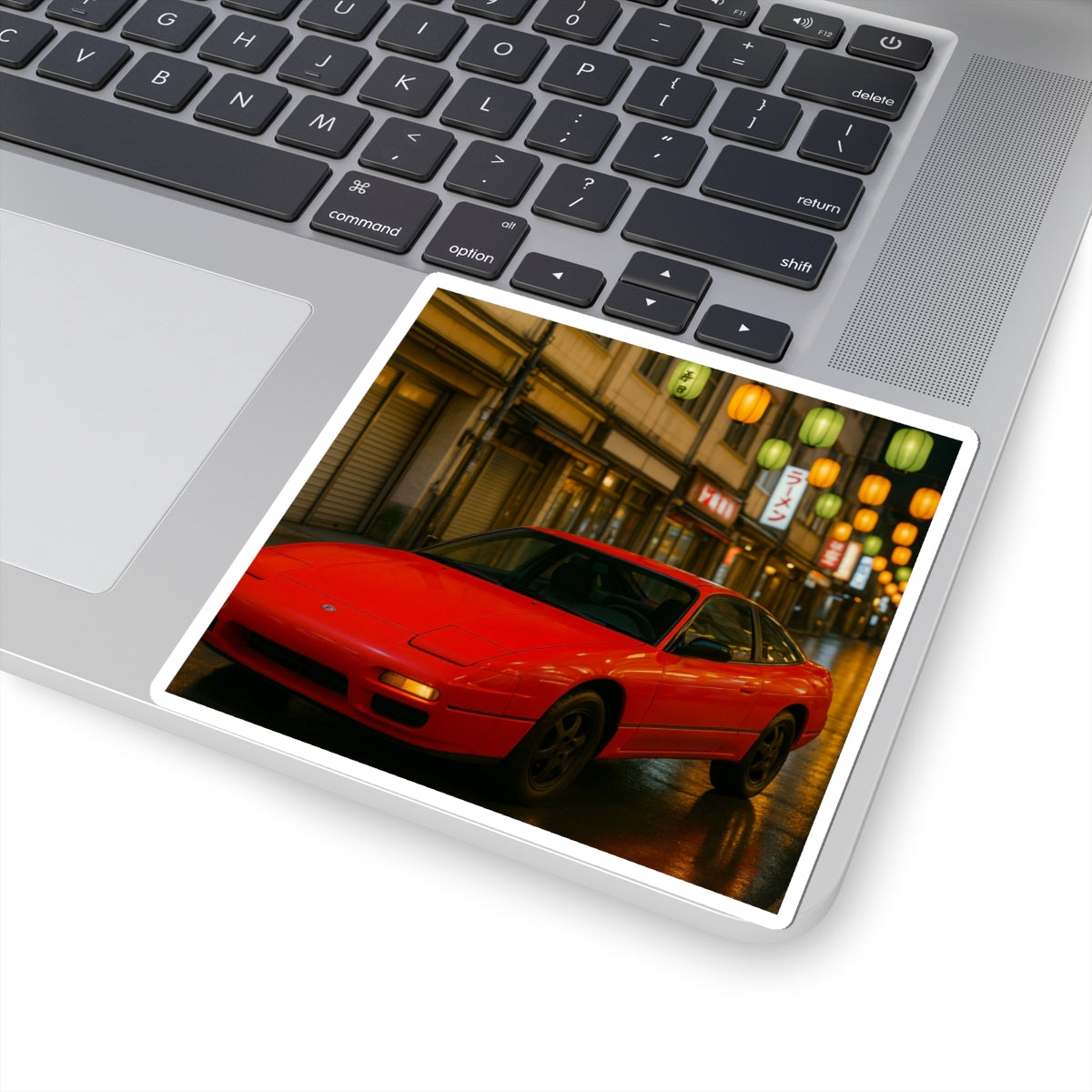 Red Nissan 180sx Kiss Cut Sticker