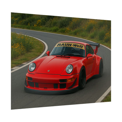 Red RWB Porsche 911 Poster