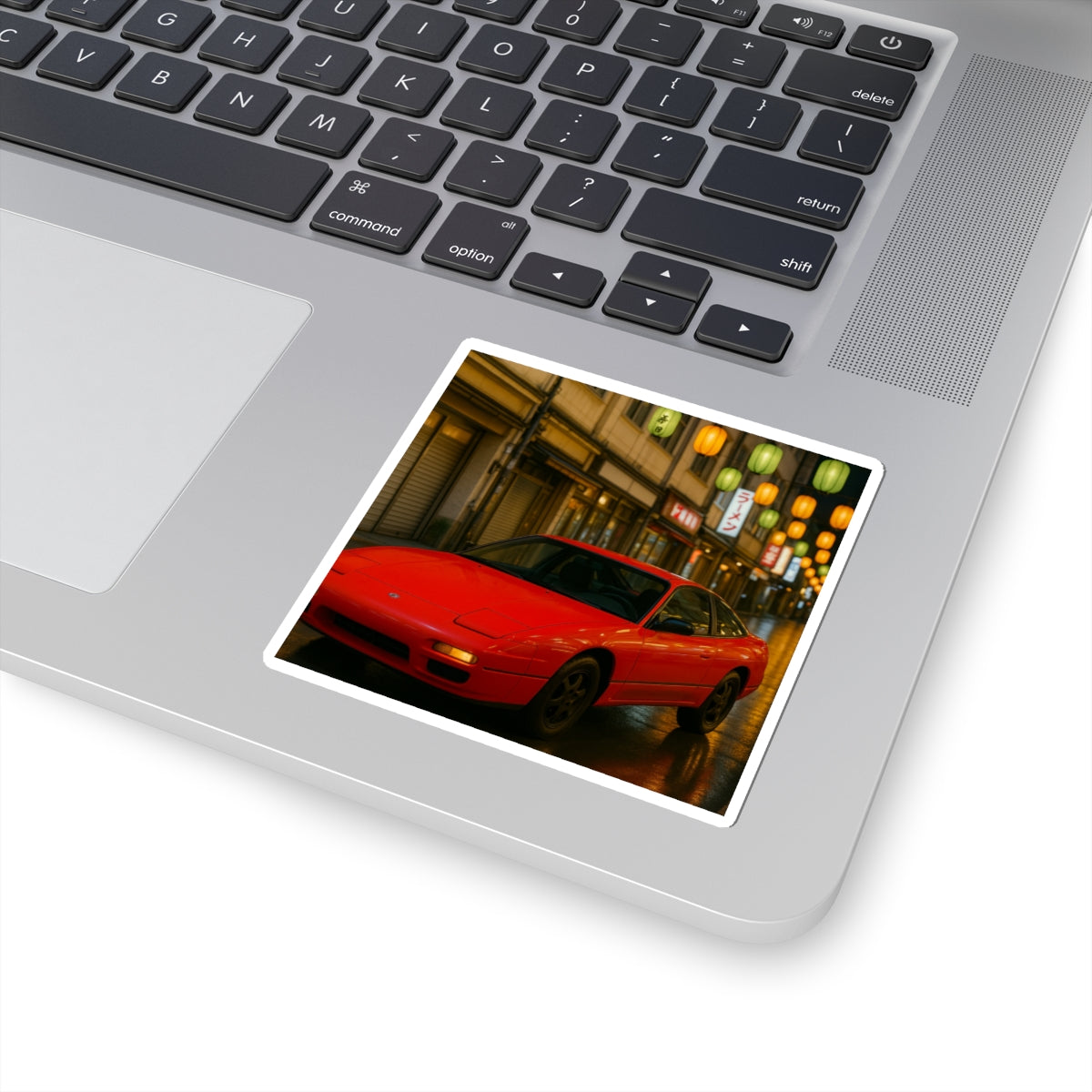 Red Nissan 180sx Kiss Cut Sticker