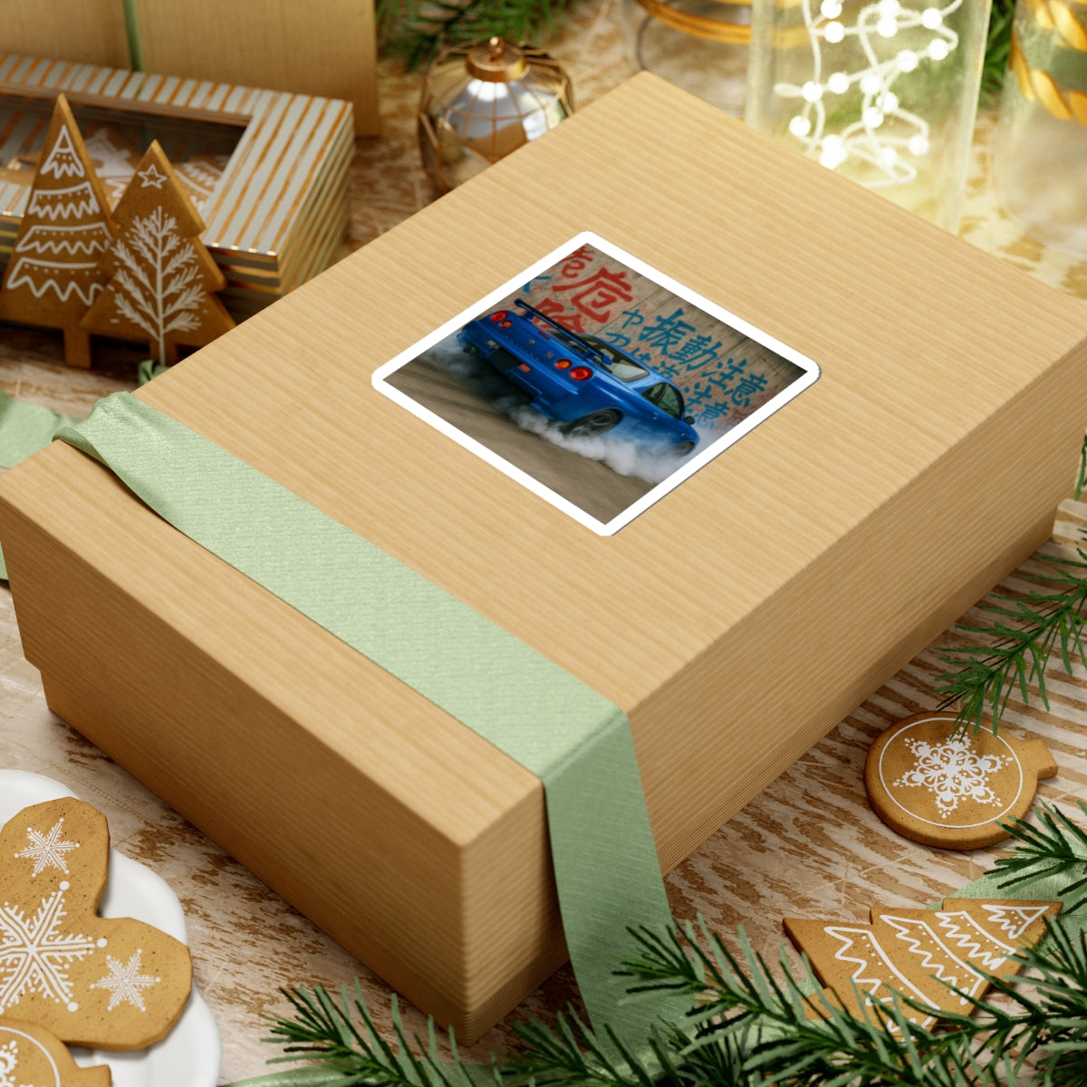 Blue Nissan R34 GTR Kiss Cut Sticker