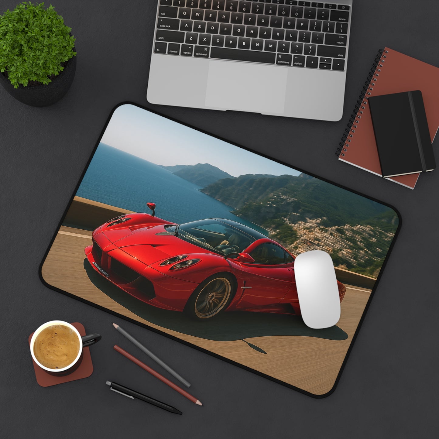 Red Pagani Huayra Roadster Desk Mat