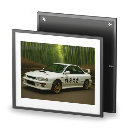 White Subaru Impreza WRX Type R Sti Poster