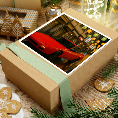 Red Nissan 180sx Kiss Cut Sticker