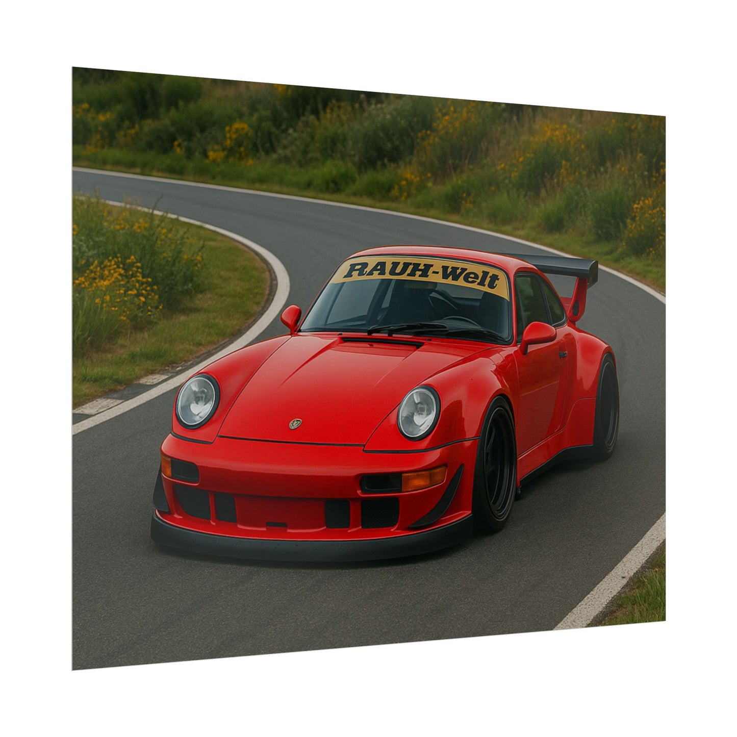 Red RWB Porsche 911 Poster