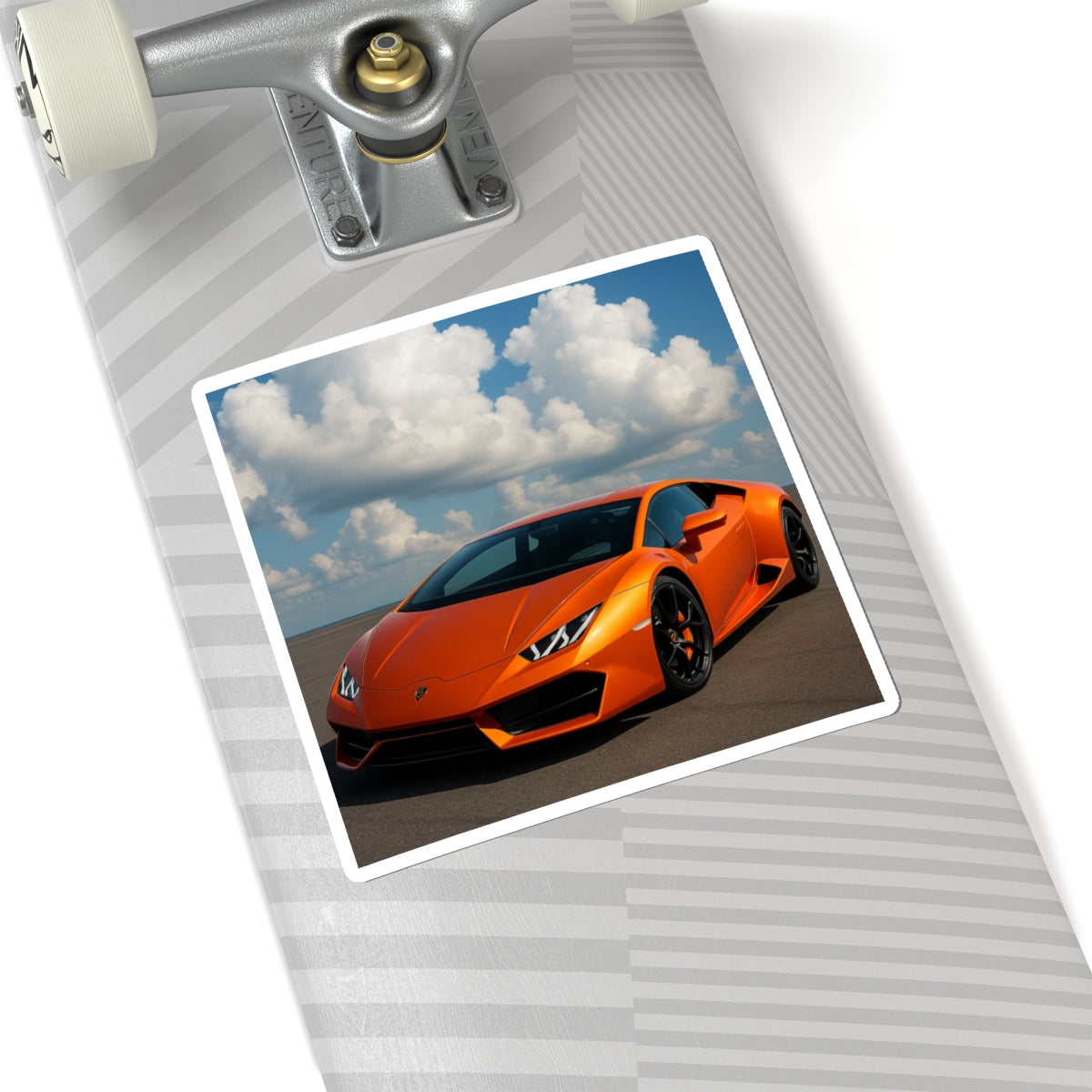 Orange Lamborghini Huracan Kiss Cut Sticker