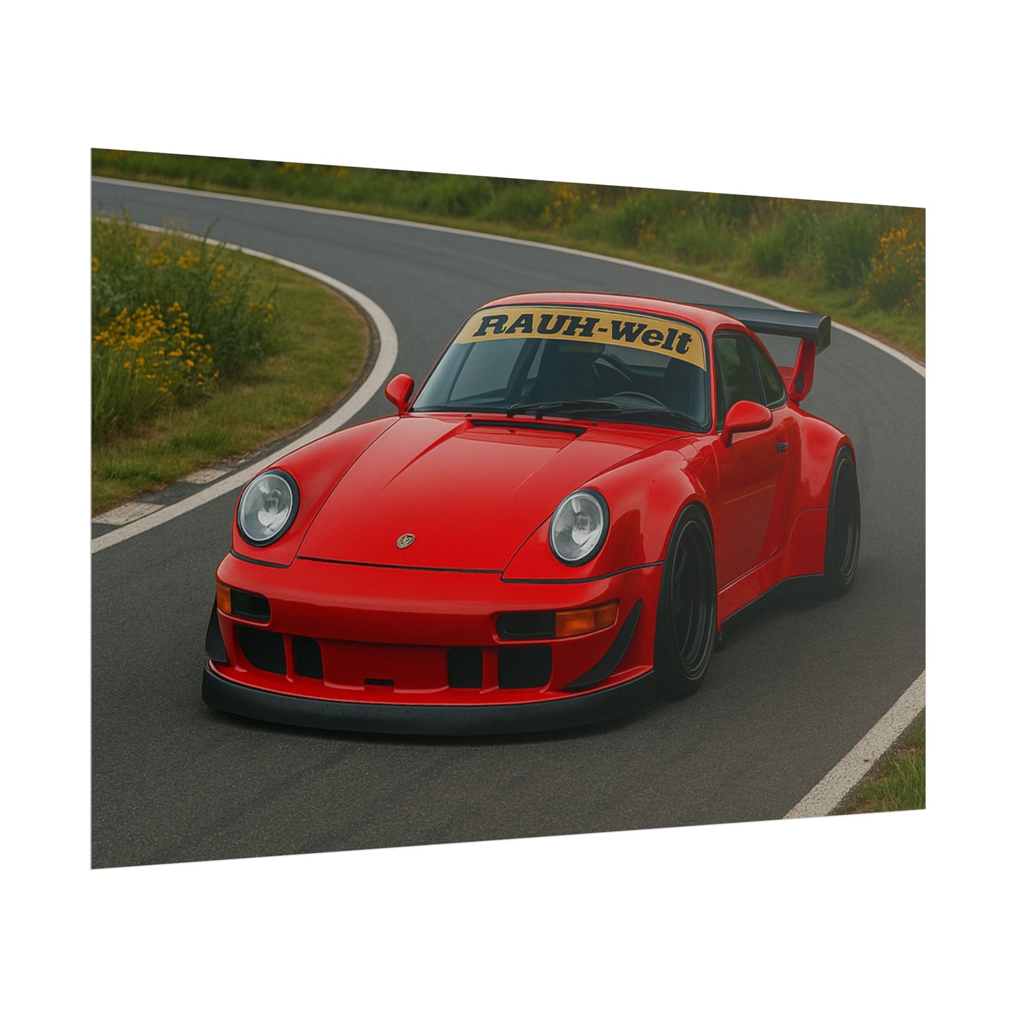 Red RWB Porsche 911 Poster