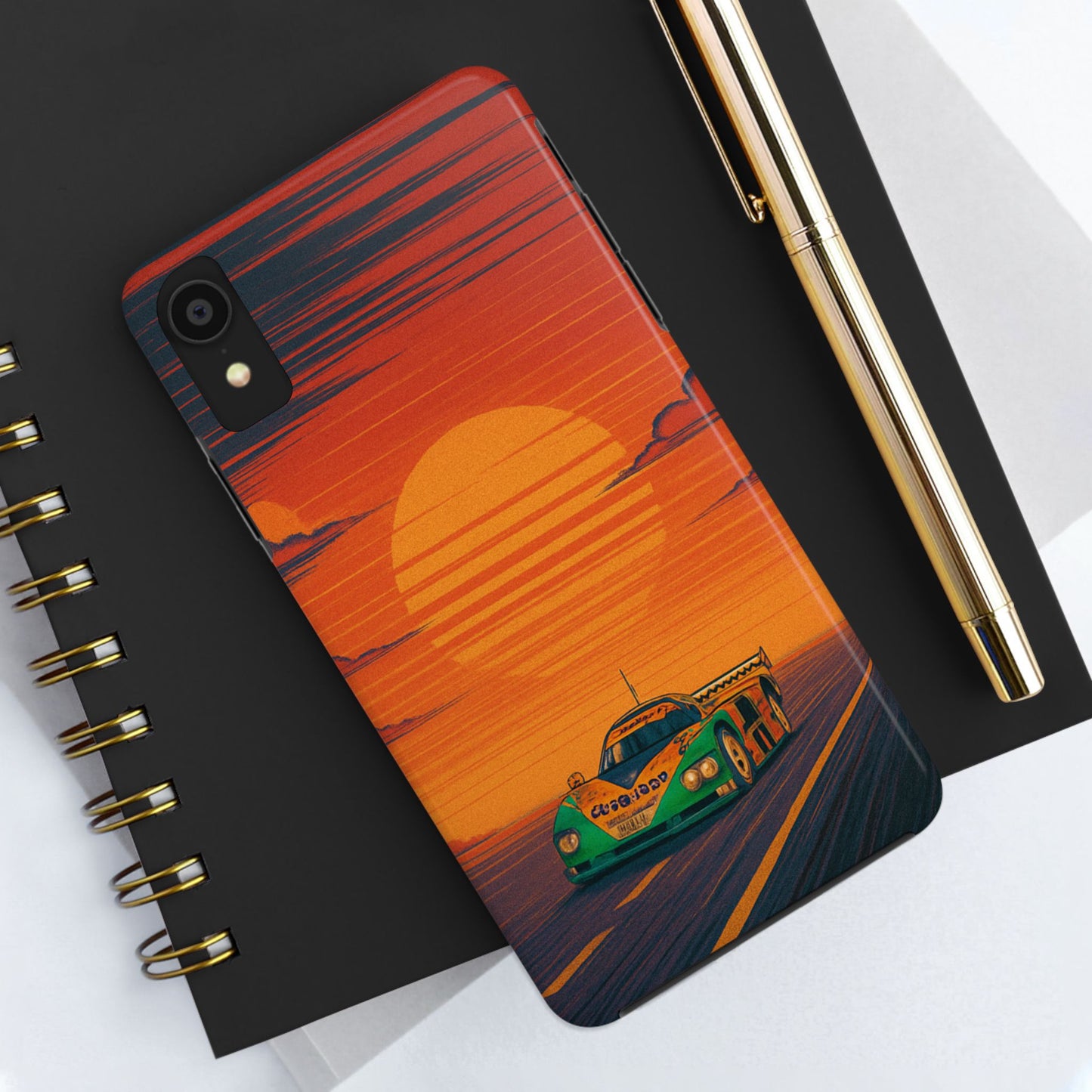 Orange and green Mazda 787B Phone Case