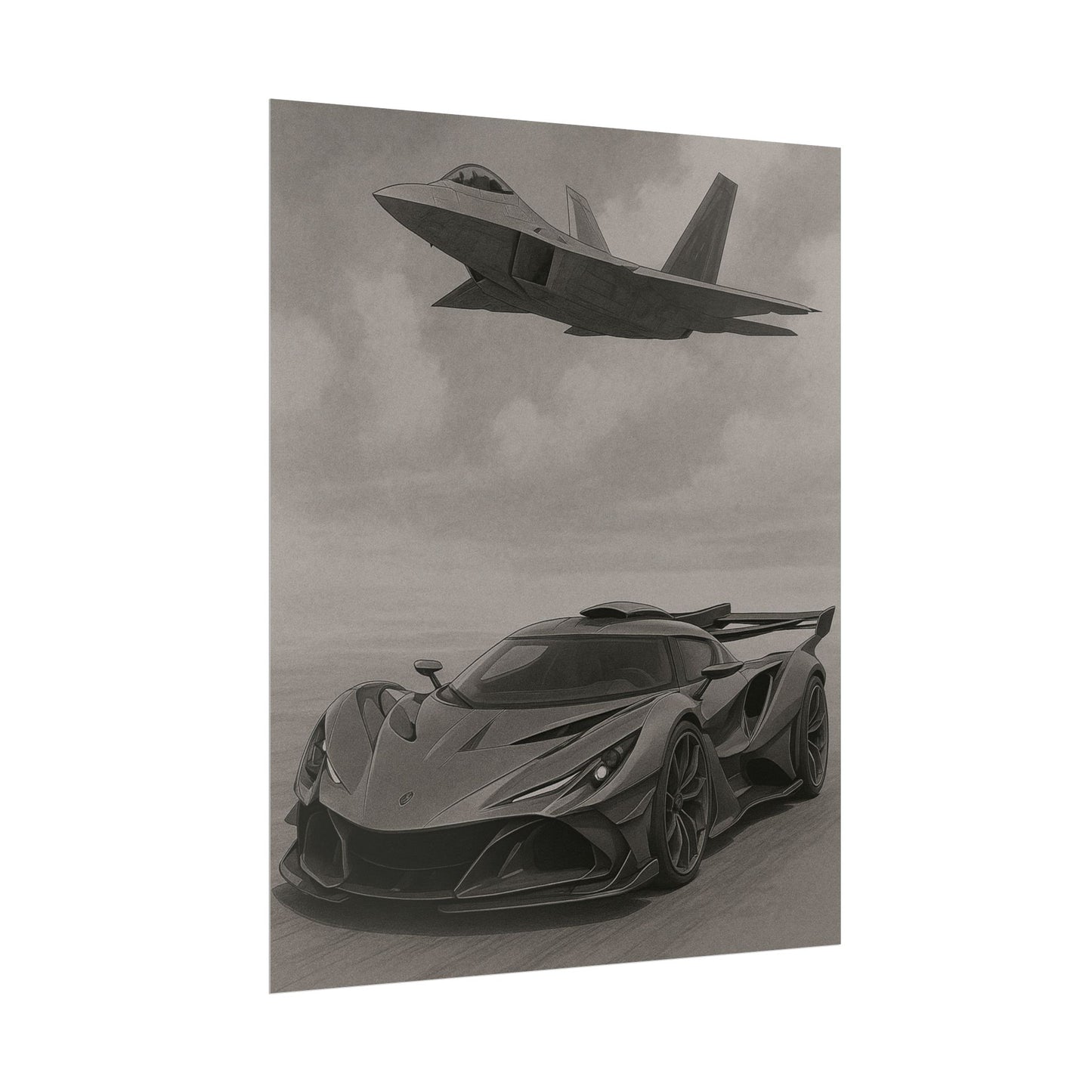 Grey Apollo IE And A F22 Raptor Poster
