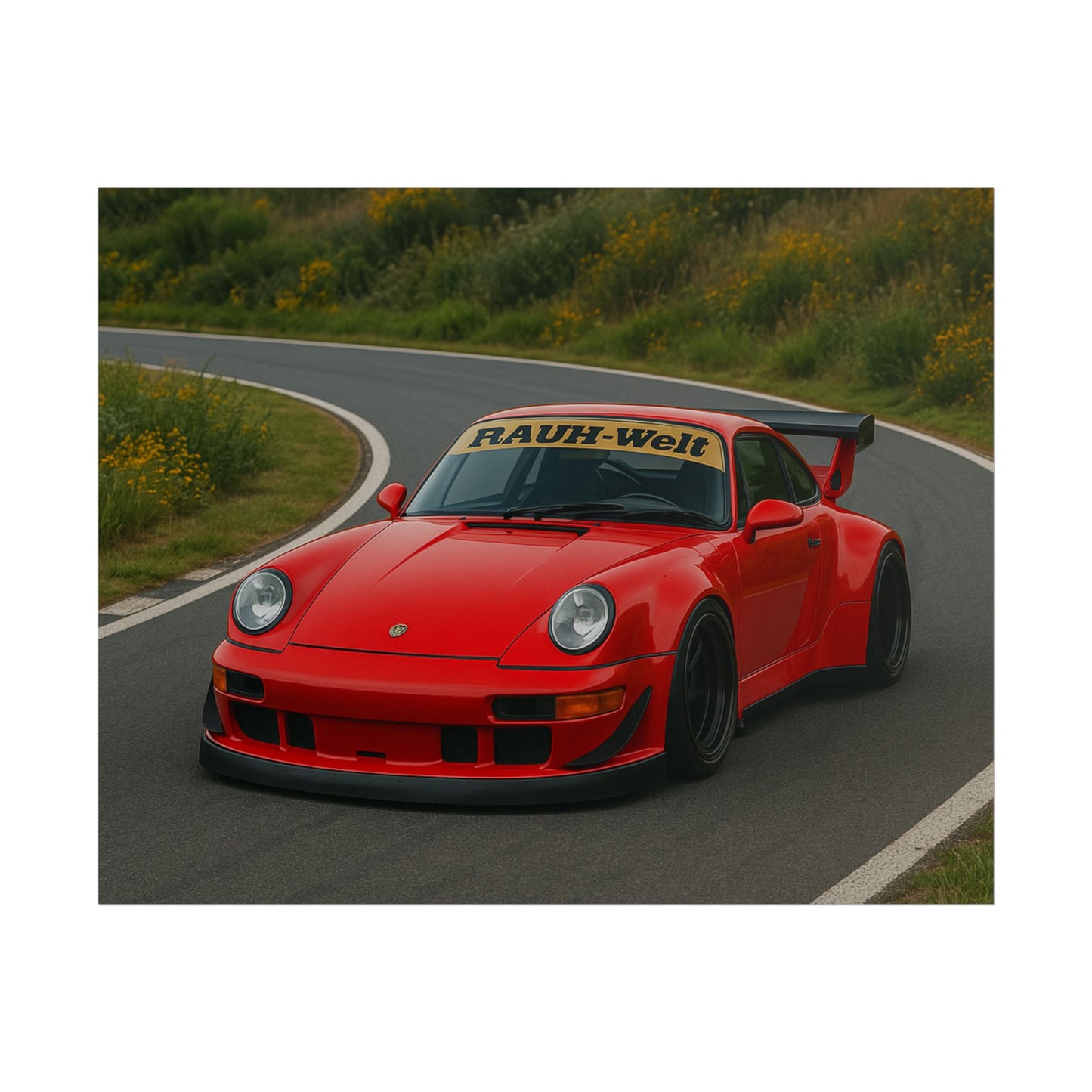 Red RWB Porsche 911 Poster