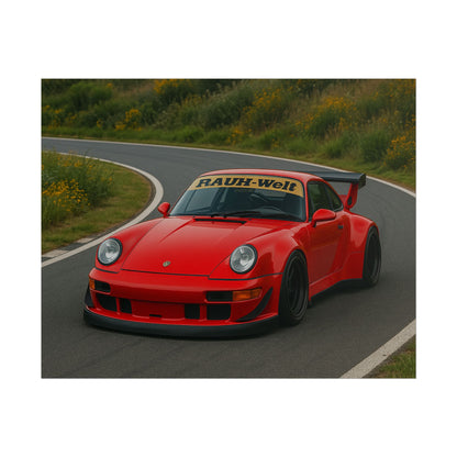 Red RWB Porsche 911 Poster