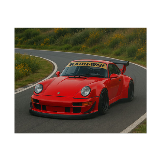 Red RWB Porsche 911 Poster