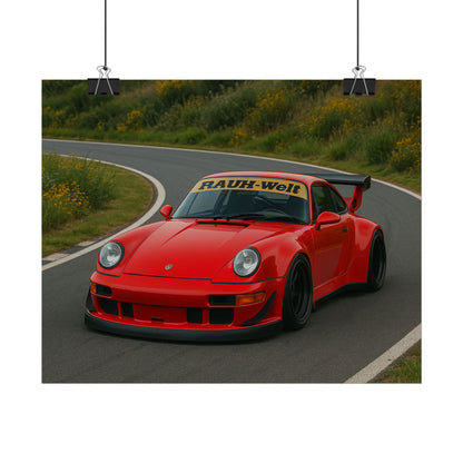 Red RWB Porsche 911 Poster