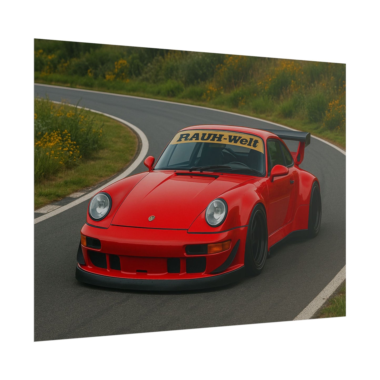 Red RWB Porsche 911 Poster