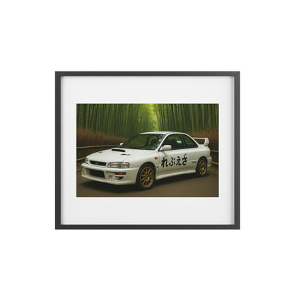 White Subaru Impreza WRX Type R Sti Poster
