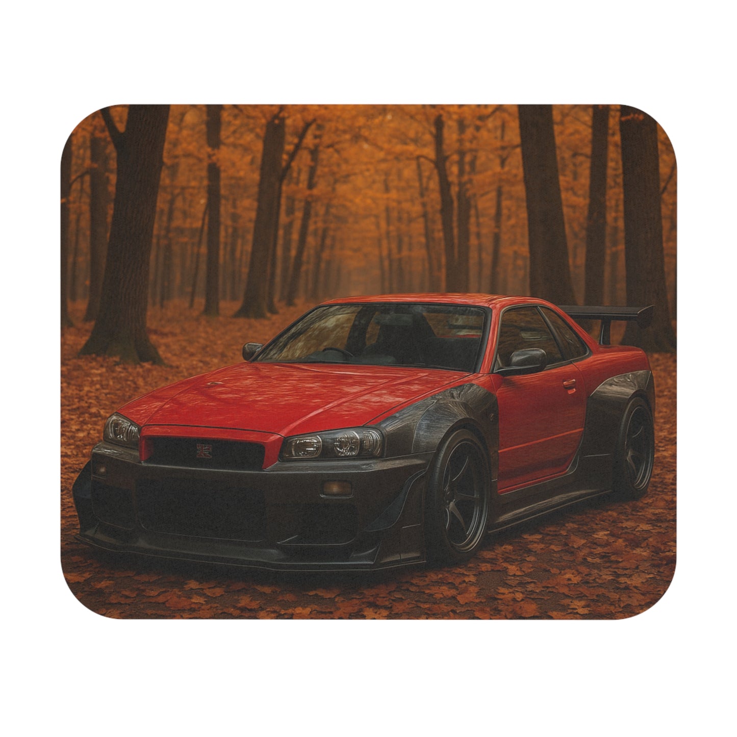 Red Widebody Nissan R34 GTR Mouse Pad