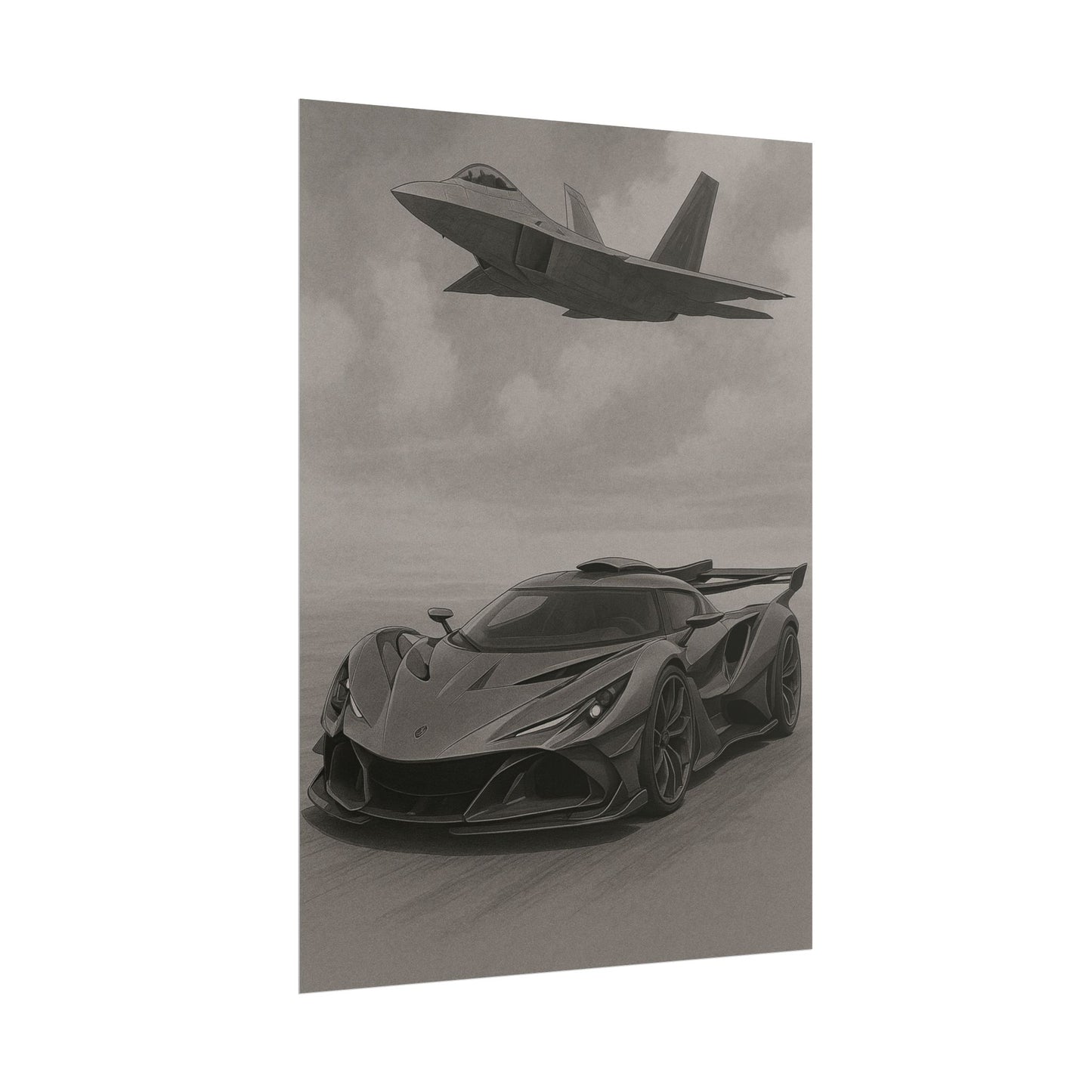 Grey Apollo IE And A F22 Raptor Poster