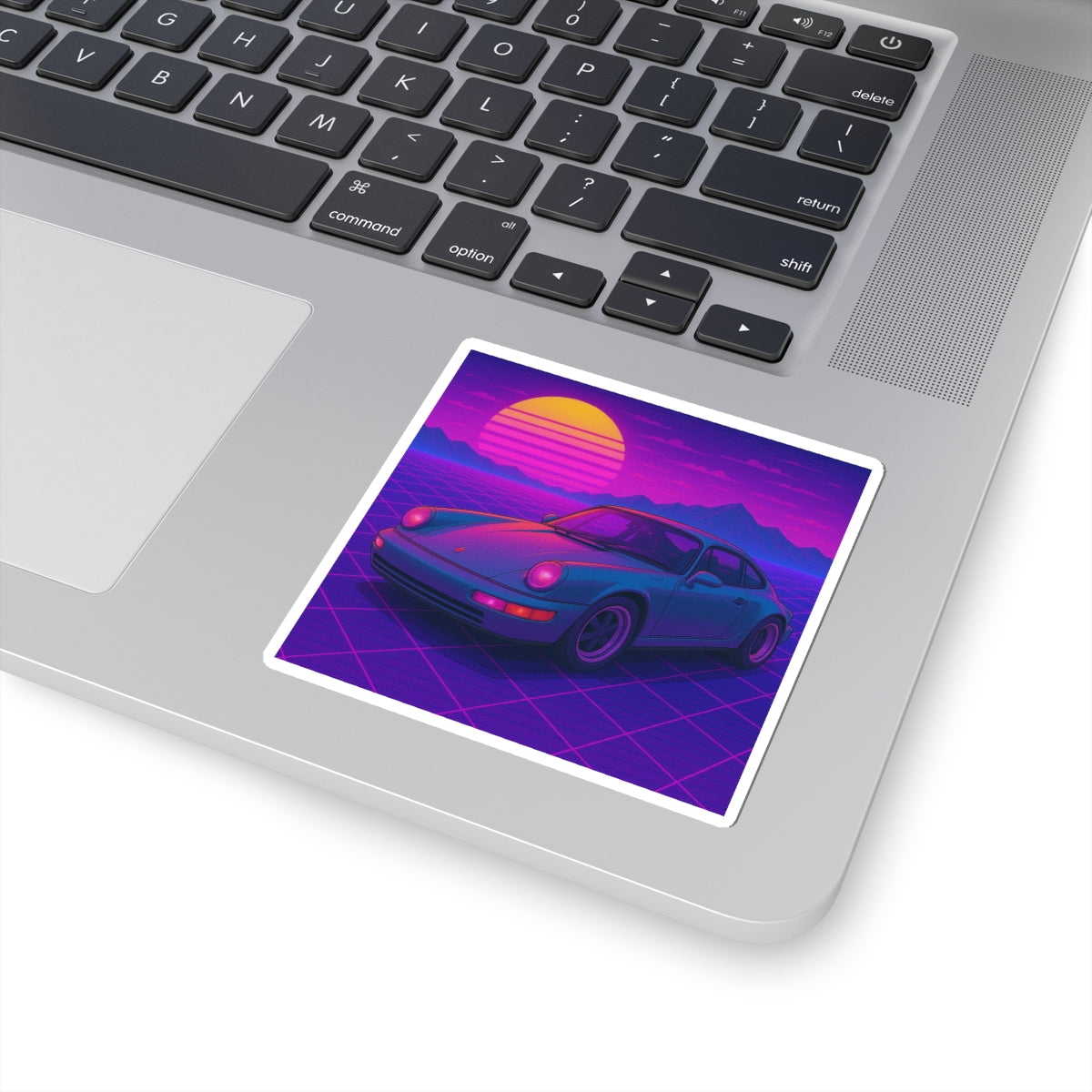 Purple Porsche 911 964 Kiss Cut Sticker