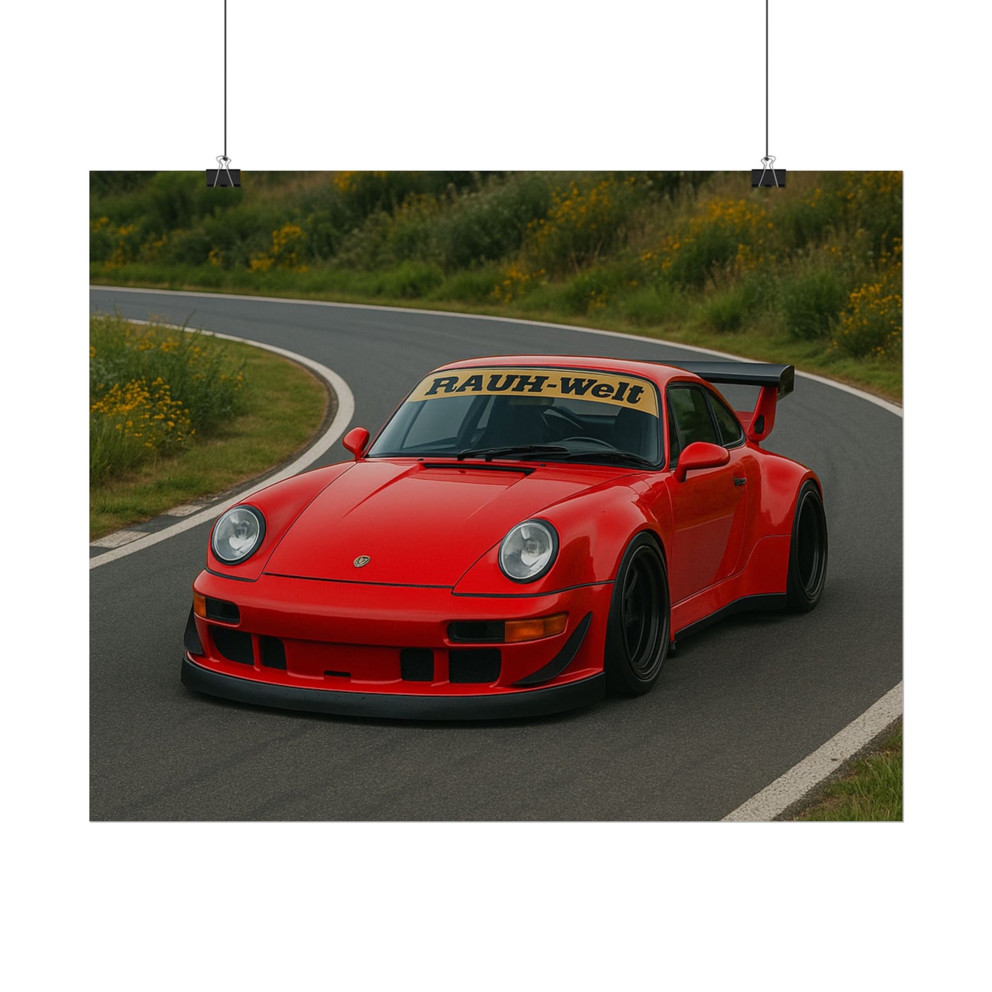 Red RWB Porsche 911 Poster