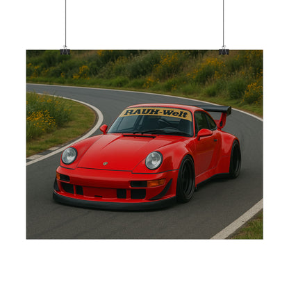 Red RWB Porsche 911 Poster