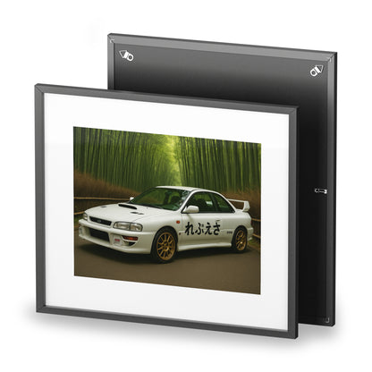 White Subaru Impreza WRX Type R Sti Poster