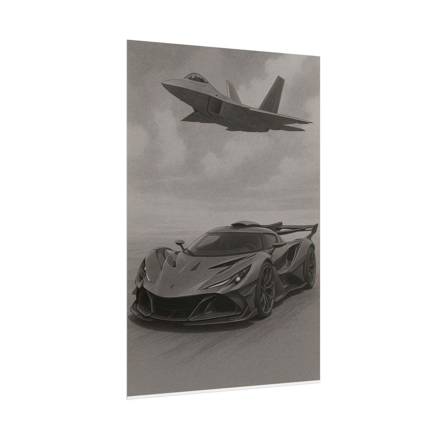 Grey Apollo IE And A F22 Raptor Poster