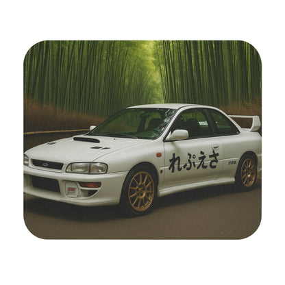White Subaru Impreza WRX Type R Sti Mouse Pad