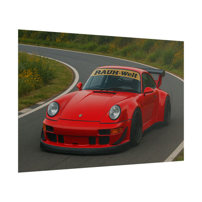 Red RWB Porsche 911 Poster