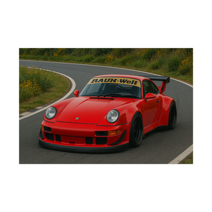 Red RWB Porsche 911 Poster