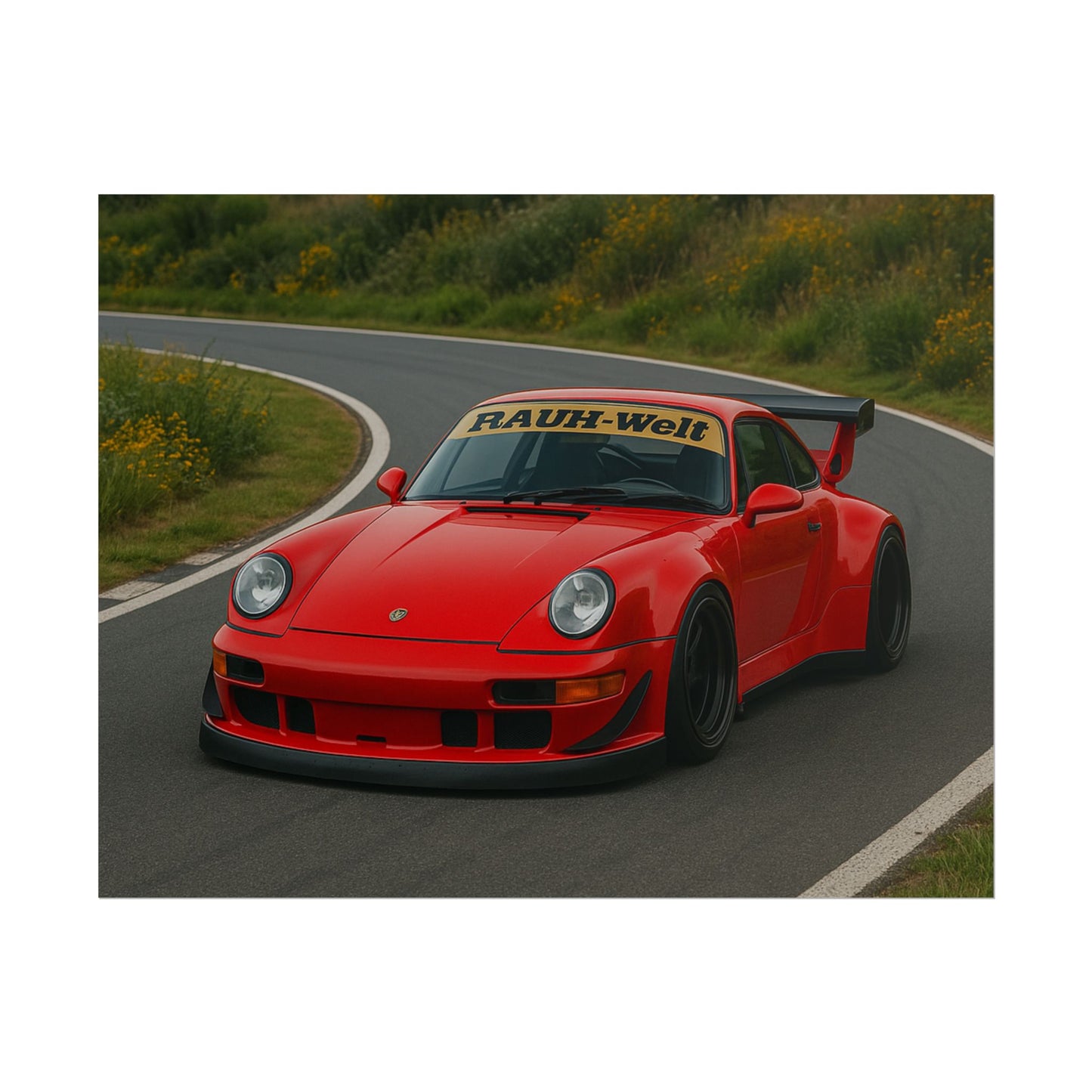 Red RWB Porsche 911 Poster