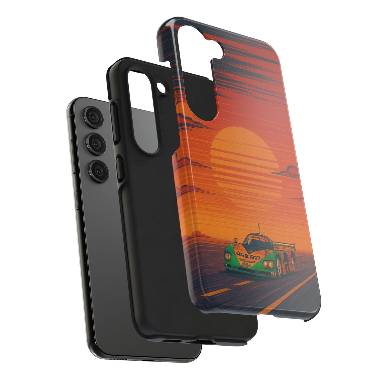 Orange and green Mazda 787B Phone Case