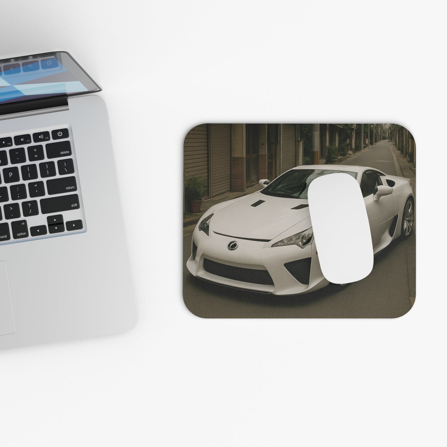 White Lexus LFA Mouse Pad