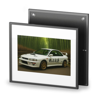 White Subaru Impreza WRX Type R Sti Poster