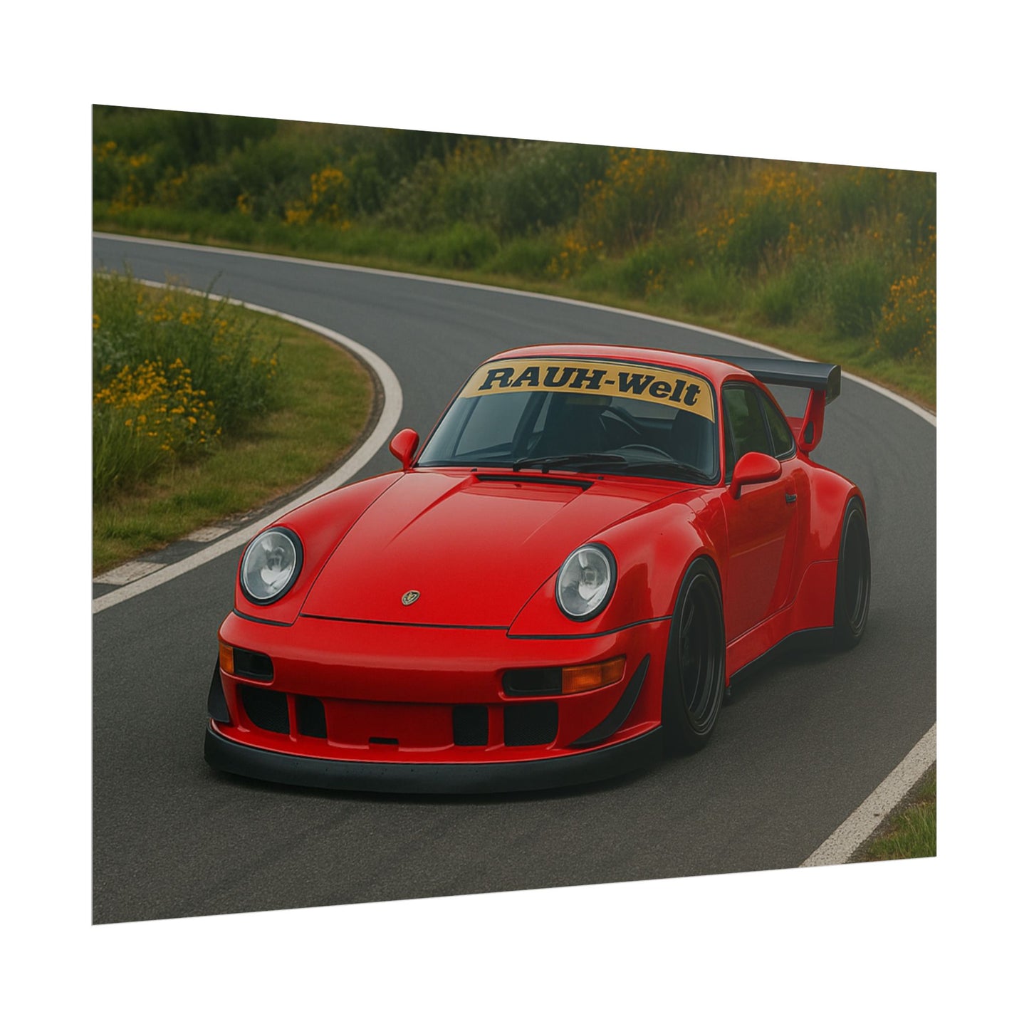 Red RWB Porsche 911 Poster